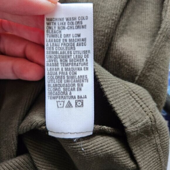 STANDARD James Perse Ribbed Midi Dress Green - Picture 8 of 8